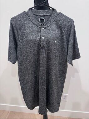 Primo Charcoal Henley Short-Sleeve Shirt